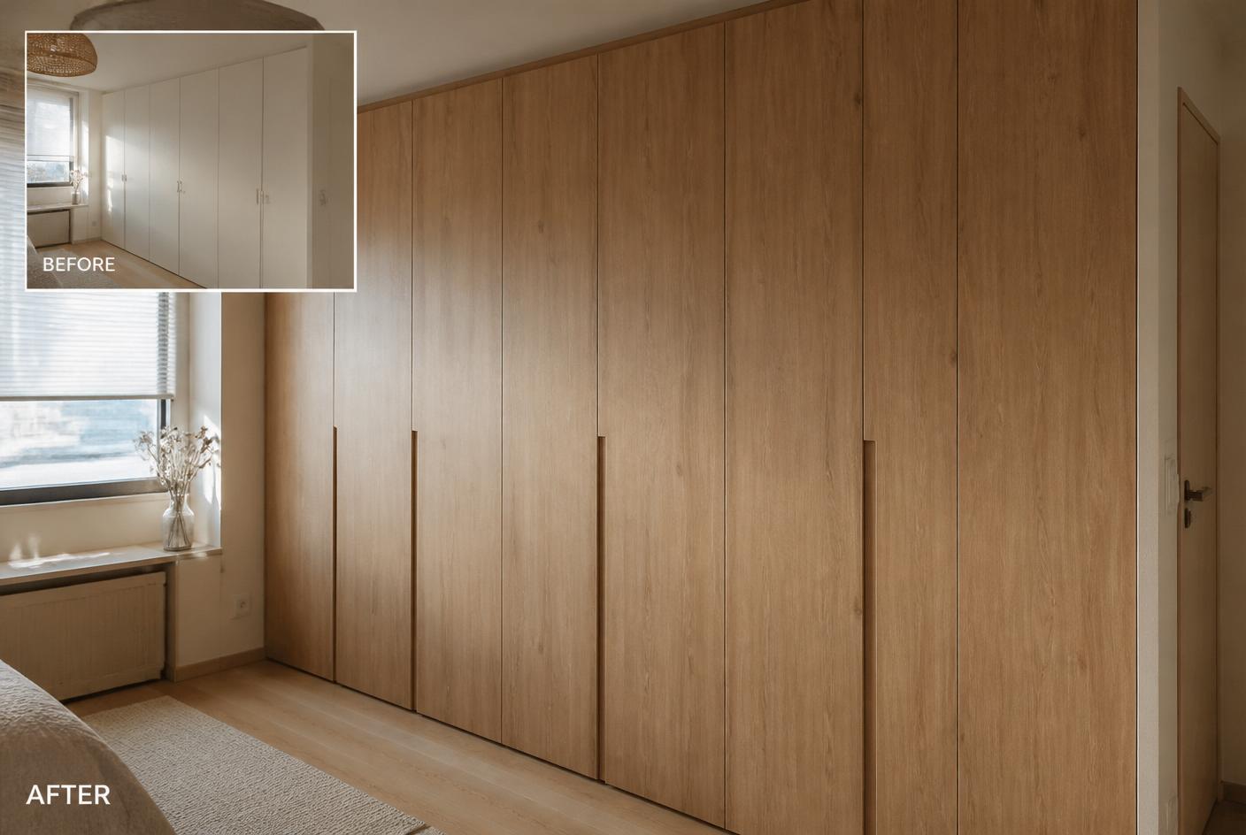 Kastenwand foliewrap eiken